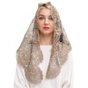 Spanish Mantilla Gold Chaple Veil Traditional Catholic Mass Church Head