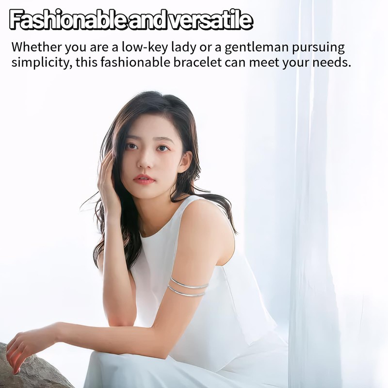 MAEXUS Open bracelet, bangle, bangle, gold upper arm, round bangles,