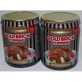 Elmer's Gold Brick Ice Cream Topping, Eight Ounce Jars (Pack of Two)