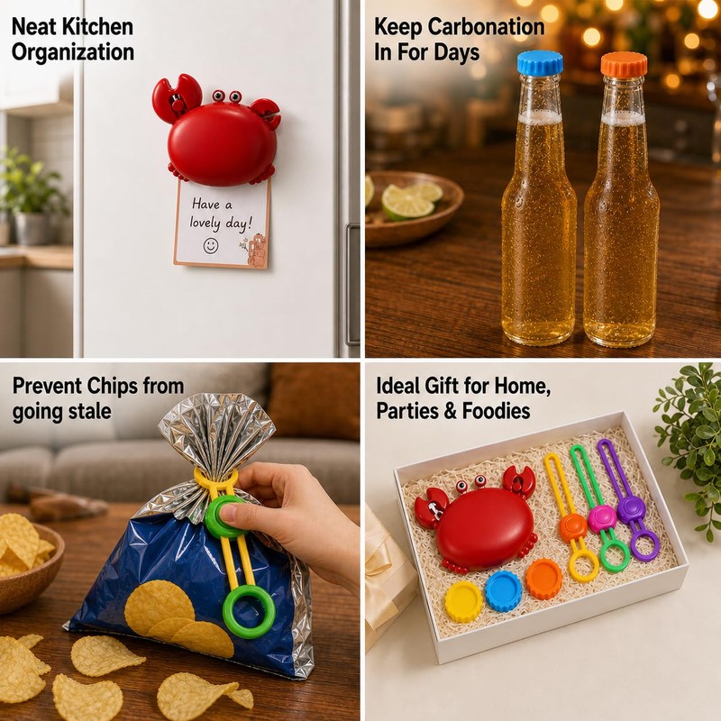 7Pcs Crab Multifunctional Bottle Opener Set - Eliminate Clutter &