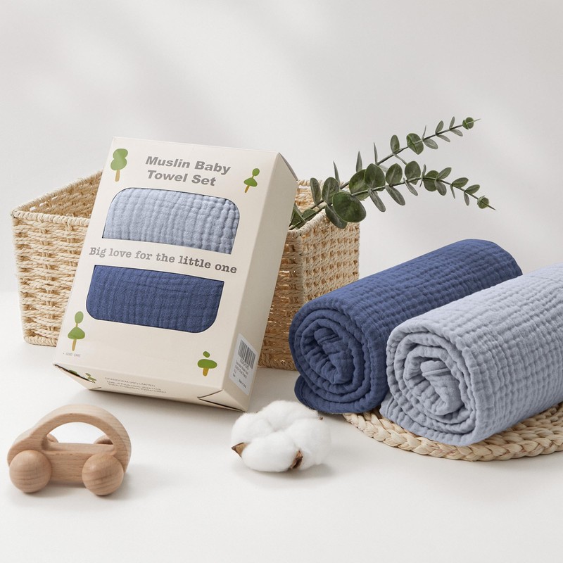 Susurration Muslin Hooded Baby Bath Towels for Newborn Baby, 100%