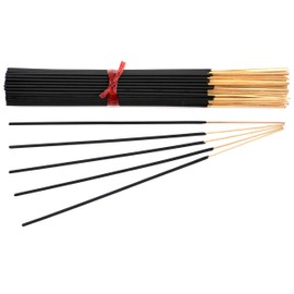 100 Unscented Charcoal Black Incense Sticks 11 inch - 100% Natural Charcoal, Joss and Bamboo 11" Blanks - for DIY Aromatherapy Incense Making.