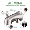 RAINREVIVE All Metal Tub Spout with Diverter for Hand Held