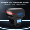Wearable Ring Type Barcode Scanner USB Wired+2.4G+BT Three-mode Connection Support