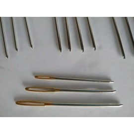 Unbranded Large Eyed Blunt Tip Needles (15) 3 Different Sizes Re-Usable Box Needlecraft