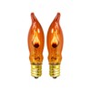 Orange Amber C7 (CA10) Flicker Flame String Light Bulbs (2-Pack)
