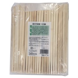 Yamato Bussan Split Chopsticks with Bamboo Knotting, Length 8.3 inches (21 cm), Effective Use of Bamboo Knotting, Circulating Type, Effective Use, Pack of 100 Pairs