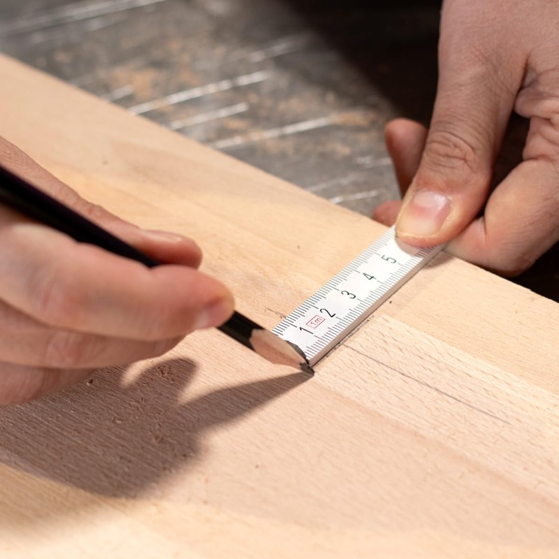 STAHLWERK Folding Ruler Set of 3 2 Metres Precise Wooden