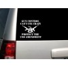 Appalachian Decals 6" White Vinyl "Gun Control Can't Fix Crazy"