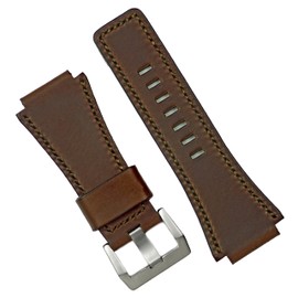 B & R Bands Bell & Ross BR01 BR03 Brown Horween Chromexcel Vintage Leather Watch Band Strap - Medium Length