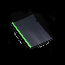 PATIKIL Clear Report Covers with Sliding Bar, 20 Pcs 10mm Slide-Grip Resume Covers 75 Sheets Capacity, A4 Presentation Folders for File, Resume, Green