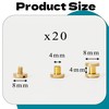 Zhooooonglf Brass Chicago Screws 8×4×4mm 20Pack Rivets Bookbinding Stud Screws