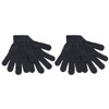 Thingimijigs 2 Pairs Ladies Thermal Stretch Knitted Gloves - Black
