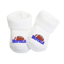Future Tailgater Football Baby Toe Sock Booties for Buffalo Fans 0-9 Months