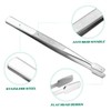 DOITOOL 10pcs Stainless Steel Stamp Tweezers Ergonomic Long Precision Tongs