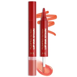 HOSAILY Lip Combo - Dual Ended 2 in 1 Nude Lip Stain Liner & Lip Gloss Kit, Waterproof Long Lasting Liquid Lipstick and Juicy Mirror Lip Glaze Smooth Plumping Nourishing Lip Marker Makeup 02