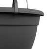 greemotion Lea Hanging Basket, Plastic Hanging Flower Pot in Anthracite,