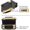 DTech DVI-I Female to DVI-D Male Right Angle Adapter DVI