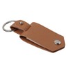PU Tan Leather Blank Photo Fob Keyring Picture Keychain Frame