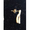 Coach NWT $70 Coach Wishbone Gold Gem Earings 90862