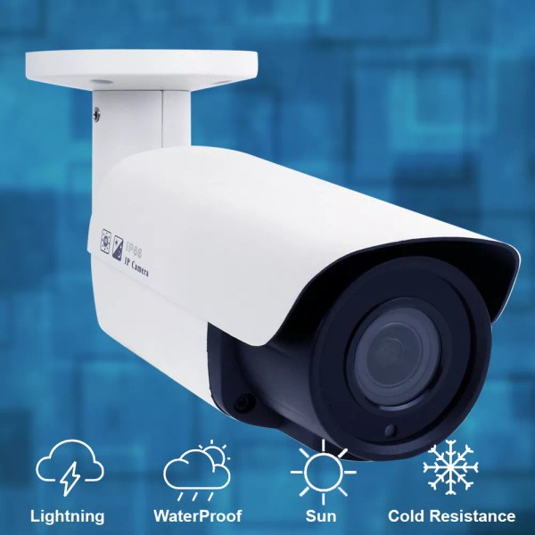 GW HD 2592x1920 5MP PoE Security IP Camera w/ 2.8-12mm