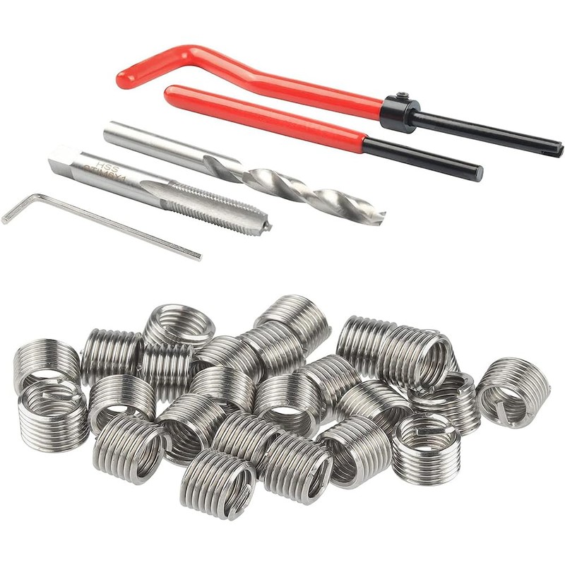 Gasea 30PCS M8 x 1.25mm Metric Thread Repair Insert Kit