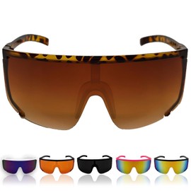 Speedy Sunglasses Leo Sunset Quick Glasses Retro/Old School/Classic Rave Glasses 90s/80s, Onelens/Quick Glasses Red/Brown Tint, Very Nice/Very Cool Look, Back to Classic, Back to the 90s