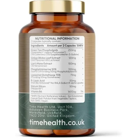 NeuroGuard - Cognitive Function & Protection - Green Tea, Lion's Mane, Ginkgo Biloba, Phosphatidylserine, Glutathione, RALA, Silicon, Vitamin B6-90 Capsules - UK Made Supplement – GMP