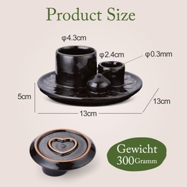 RAFIYU 4 in 1 Incense Holder, Ceramic Incense Burner Holder Sage Palo Santo Burner Bowl, Incense Stick Holder with Ash Catcher Tray Ideal for Home Decor, Meditation and Yoga