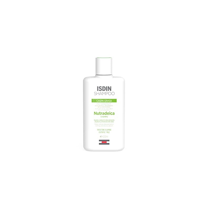 ISDIN Nutradeica Champú Anticaspagrasa, Reduce la Descamación, el Picor y