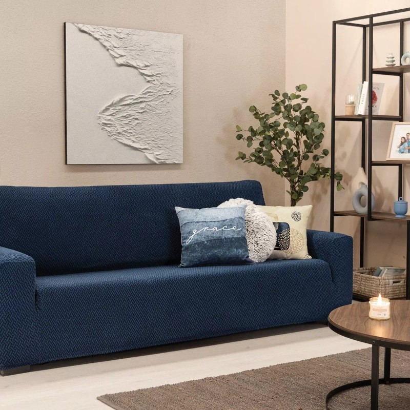 Vianney Cubre Sala Ajustable Niza Marino Elastico Stretch 3 Piezas