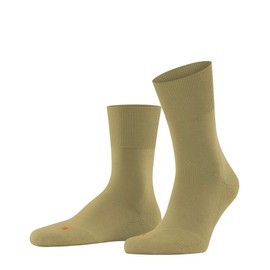 FALKE Unisex Adult Run Socks Cotton Black White More Colours Thin Plain Sporty Socks with Light Cushioned Sole Ideal To Wear All Year Round 1 Pair, Green (Olive 7298)