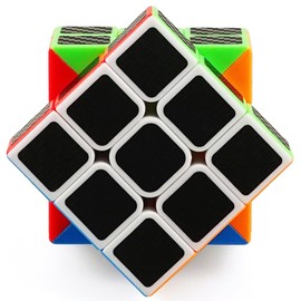AMGRBCUBO Speed Cube 3x3 with Carbon Fiber Sticker Smooth Magic Cube Puzzles