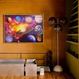 MISITU 1000 Pieces Jigsaw Puzzles for Adults Space Planet Solar System Jigsaw Puzzle Gift for Children 14+ Years