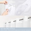Tititex No Hooks Snap in Liner Blue Eucalyptus Leaves Shower