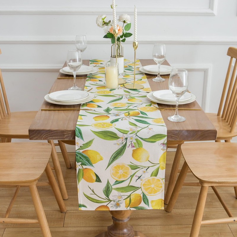Modern Table Runner Lemons Table Runner Living Room Yellow 33