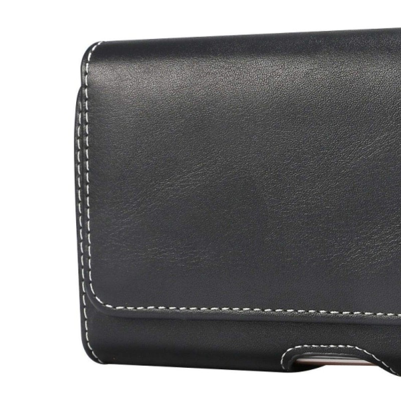 DFV mobile - Horizontal Leather Holster with Belt Loop for