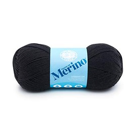 Lion Brand Yarn Touch of Merino Yarn, Black