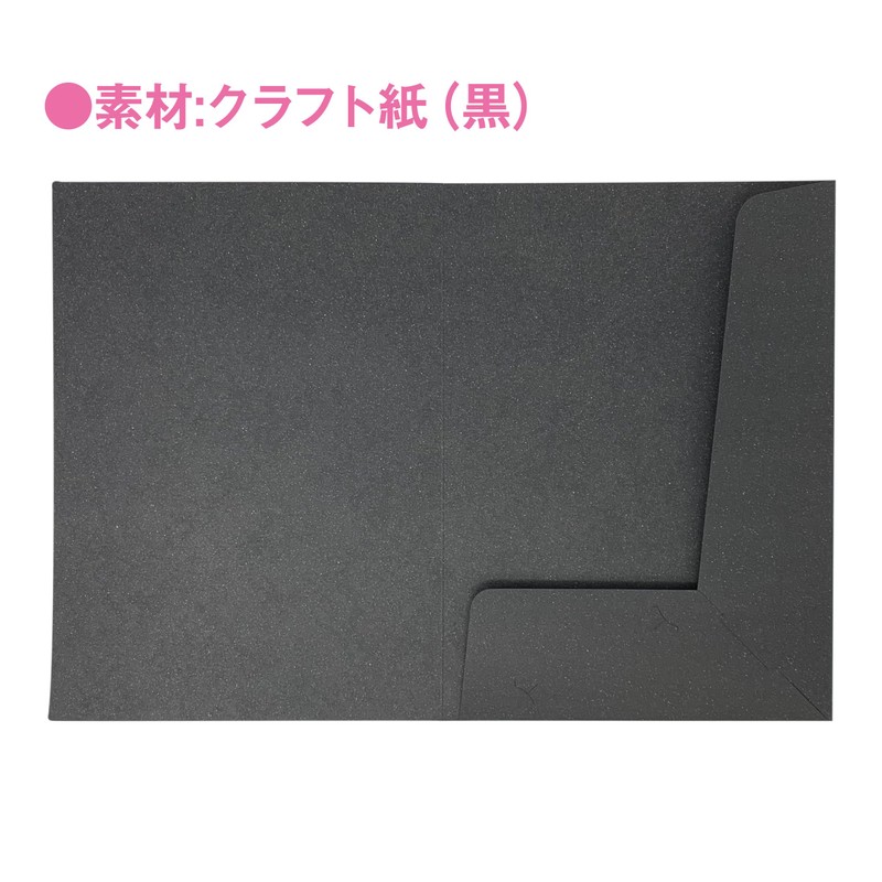A4 Craft (Black) Pocket File with Business Card Slit [18