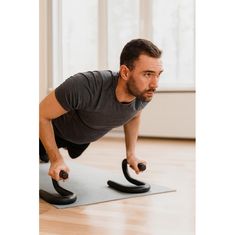 PMS Set of 2 Push Up Bars Comfortable Soft Grip