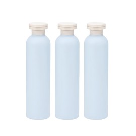 3 Pack Plastic Travel Bottles for Toiletries,8 oz Squeeze Bottles with Flip Cap,Refillable Travel Bottles Containers for Shampoo Lotion Conditioner Cream (Blue)