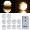 10pcs/ Set Round Waterproof LED Candle Light Submersible Remote Control(Warm