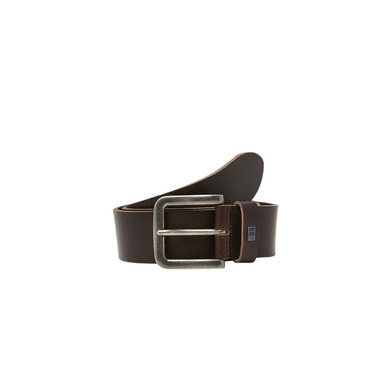 JACK & JONES Male Leather Belt, Black coffee