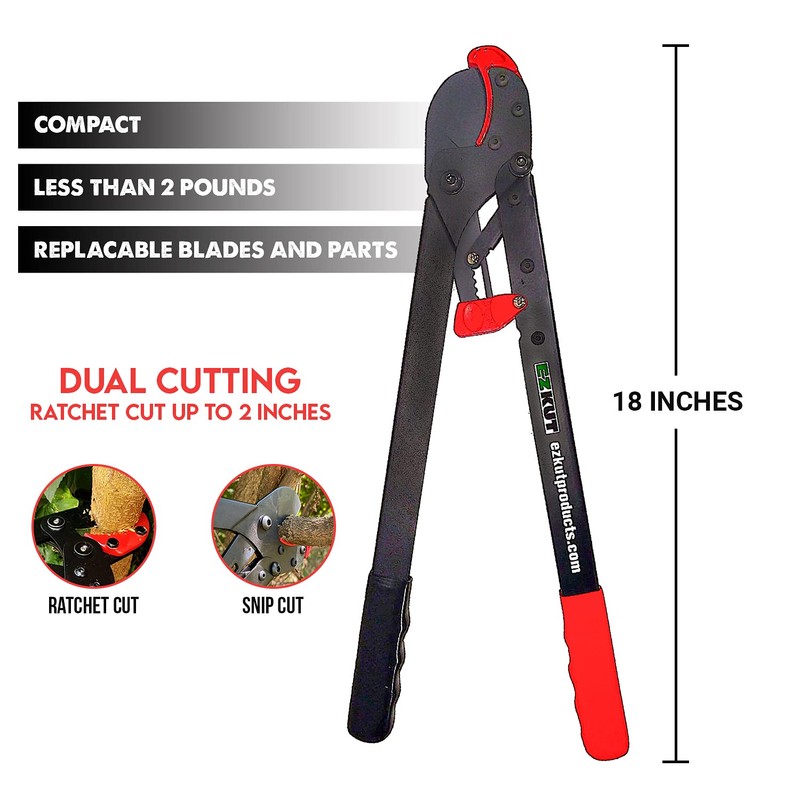 EZ Kut BranchCutter Anvil Loppers. Ratcheting Tree Cutter - Sub