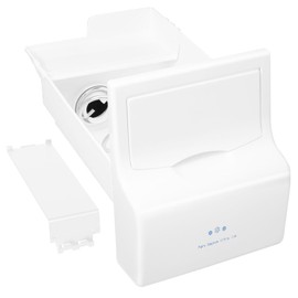 Upgraded 241860803 Refrigerator Ice Bucket Compatible with Frigidaire Ice Maker Replacement Ice Bin Container Auger Assembly AP4300918 LFSS2612TF0 FFSS2615TS0 FFHS2611PFEA LFSS2612TE0 Ice Maker Parts