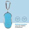 Pocket LED Magnifier w/Carabiner Clip, Light Blue, Retail