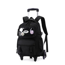 LANSHIYA Girls Rolling Backpack Elementary School Bag with Wheels, Trolley Bags for Kids Roller Backpack for Girls Boys