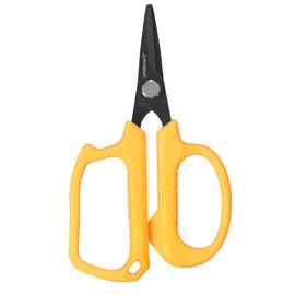 JARVISTAR 4.65" Fishing Scissors - Heavy Duty Line Cutter with Spring Clip Keychain, Dual Serrated Stainless Blades - Cuts Braided, Mono & Fluorocarbon Lines for Saltwater & Freshwater Orange