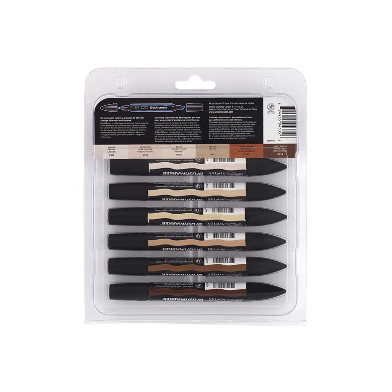 Winsor & Newton BrushMarker - Set of 6 - Skin