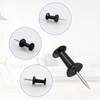 HXMJIED 100 Pcs Push Pins, Black Thumb Tacks, Head Push